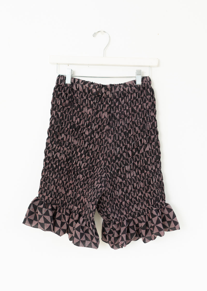 Rara Ruffle Shorts -Black Silk Triangles