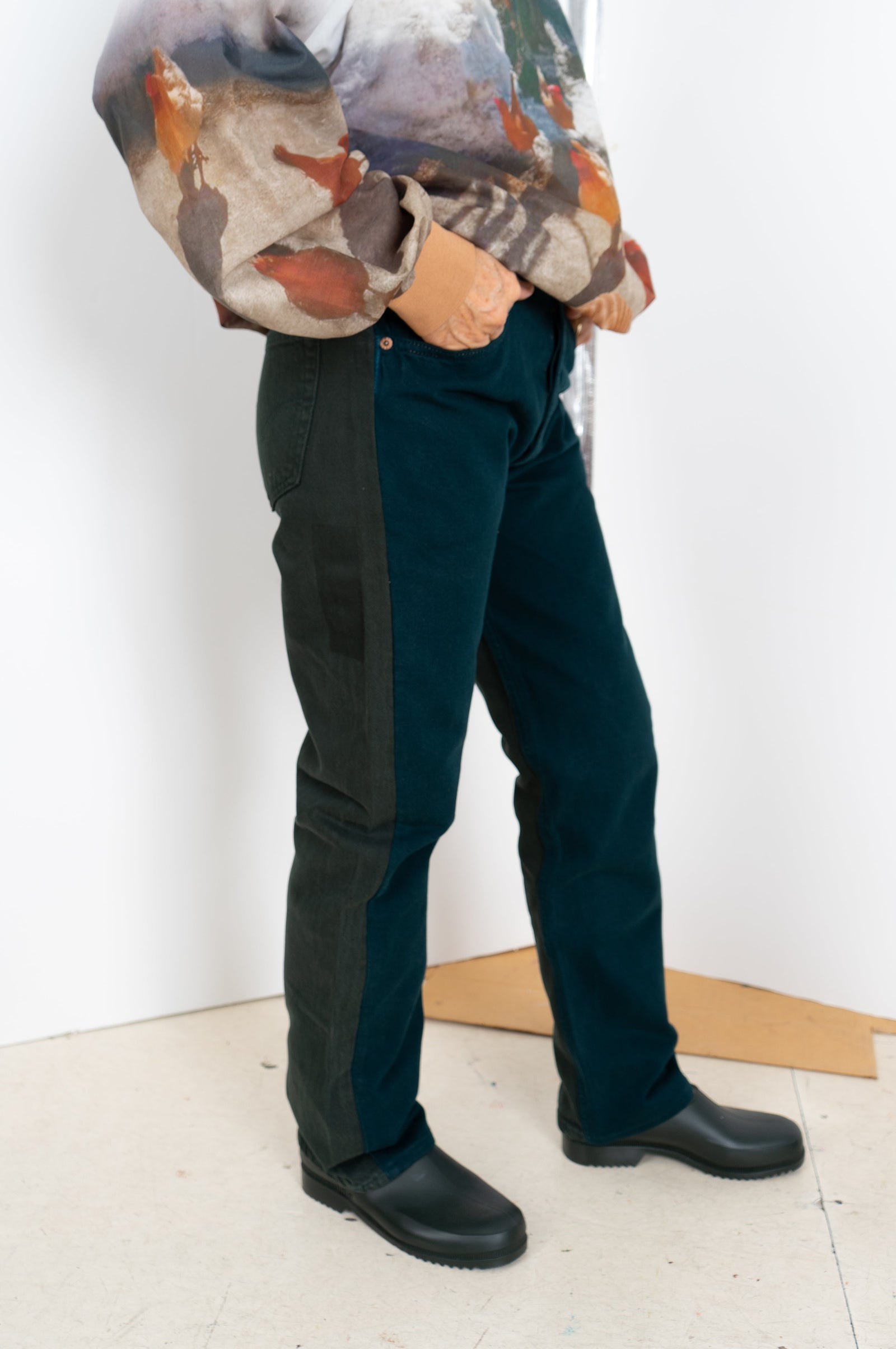 Bless Jeans Pleat Front- Dark Teal / Dark Green – Lai Lai