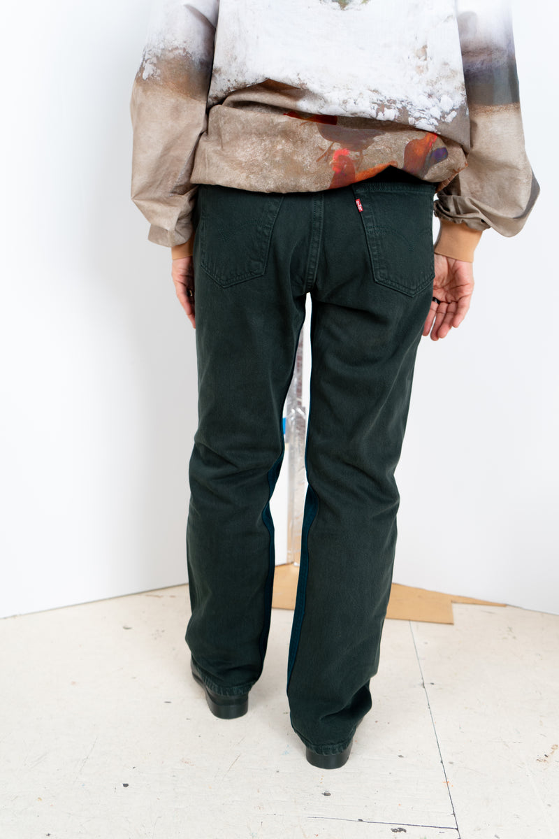 BLESS n° jeans pleat front　リーバイスデニム　M Bless Jeans Pleat Front- Dark Teal / Dark Green – Lai Lai