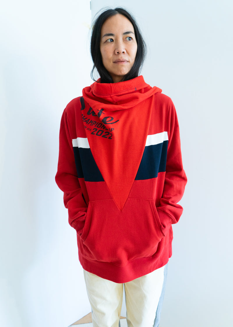 Bless Scarf Sweater- Red Hoodie Red