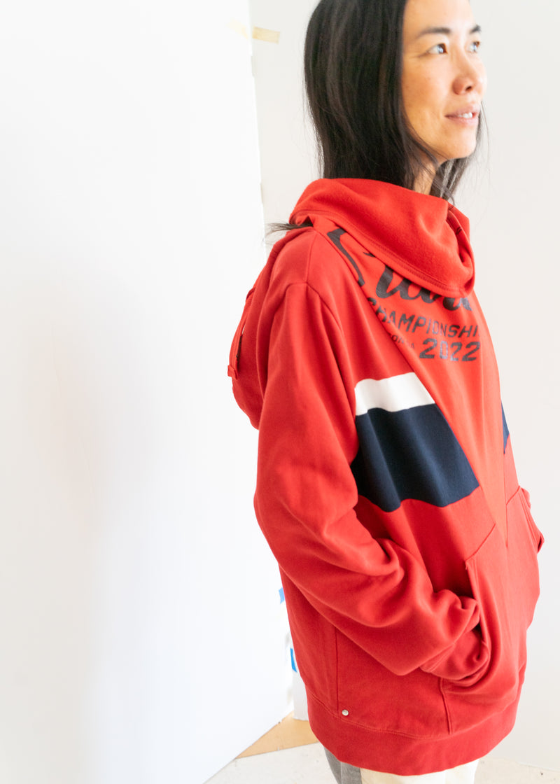 Bless Scarf Sweater- Red Hoodie Red