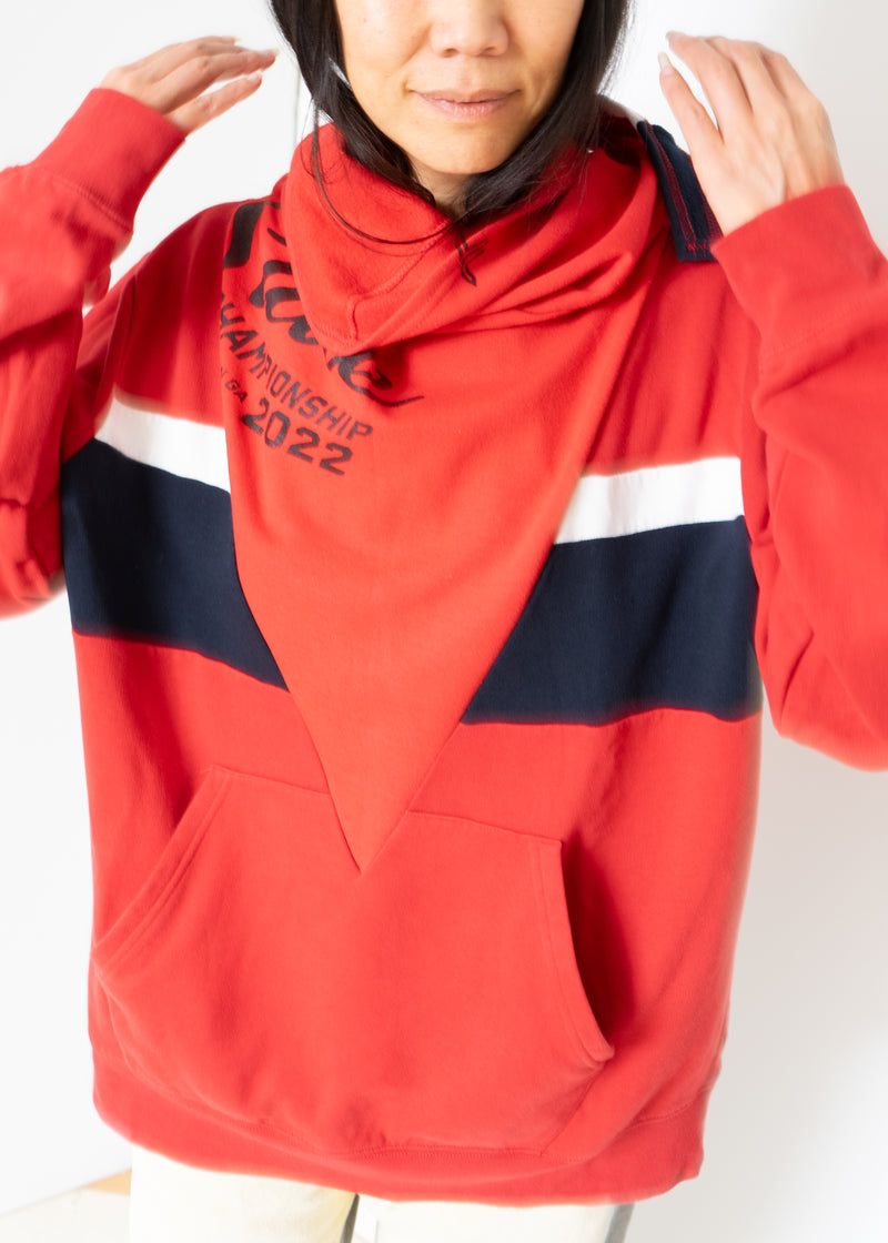 Bless Scarf Sweater- Red Hoodie Red