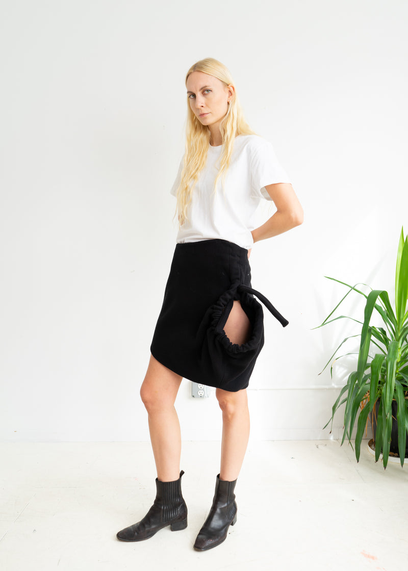 JW Anderson Thick Wool Skirt with Side Cinch
