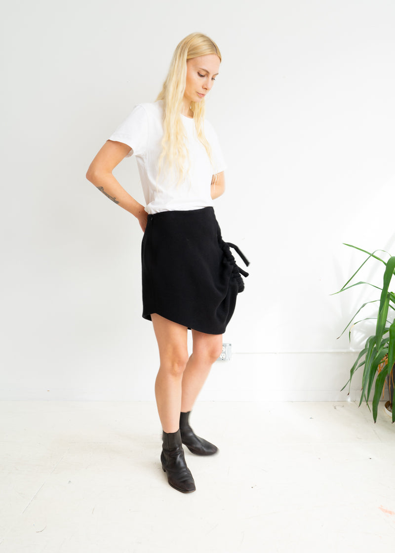 JW Anderson Thick Wool Skirt with Side Cinch