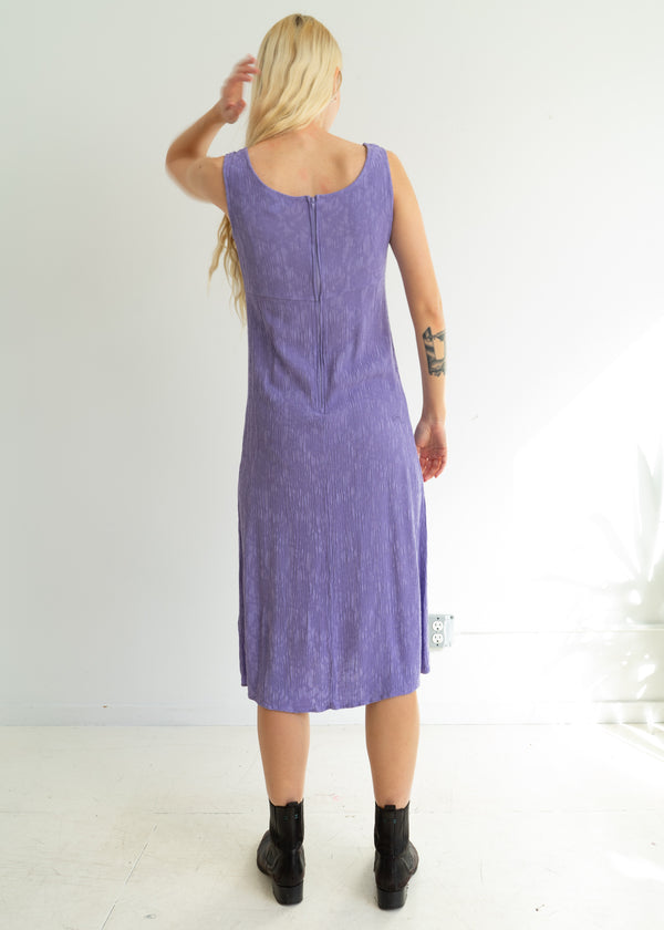 Vintage Purple Textured Tank Dress