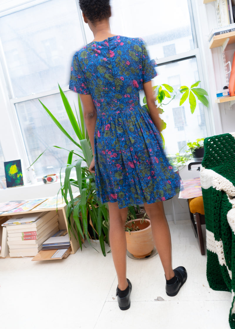 Vintage blue flower dress – Lai Lai