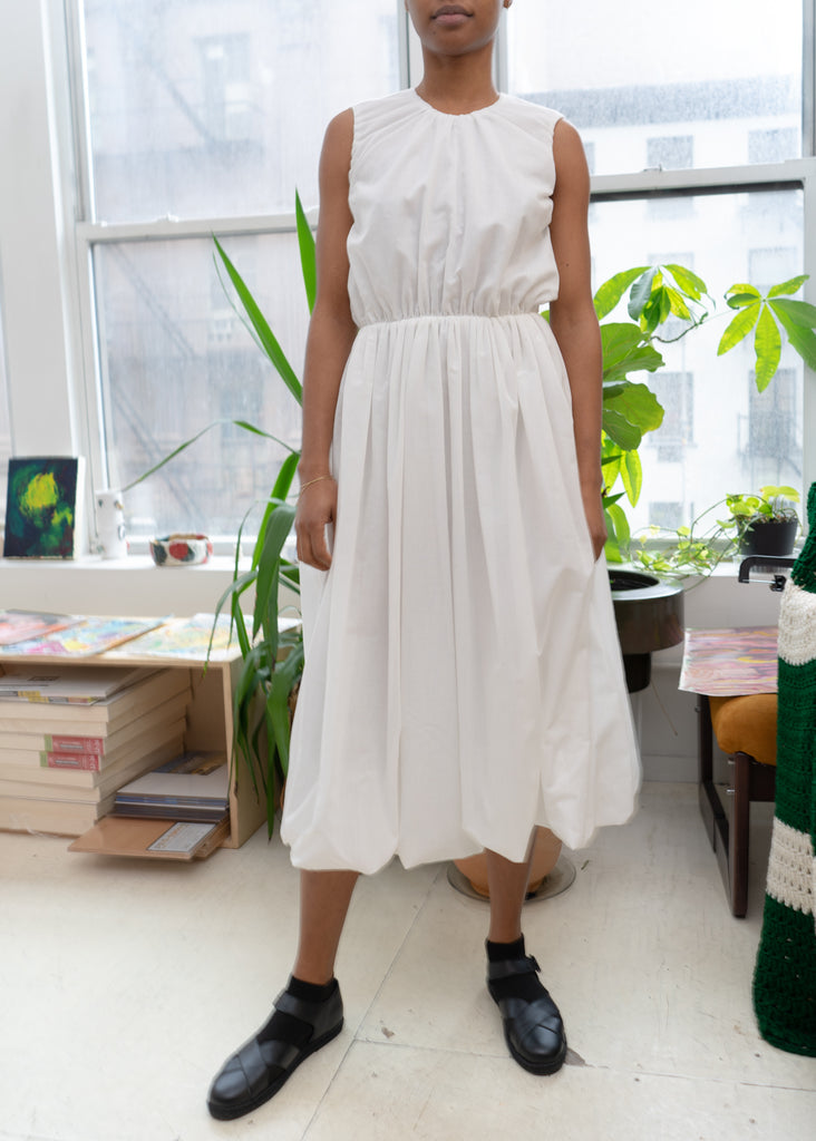 Vintage white gather dress – Lai Lai