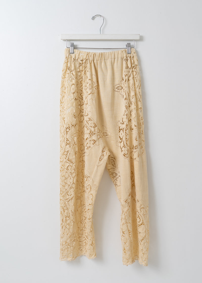 Gusset Pant- Vintage Lace- Ecru Net Flower