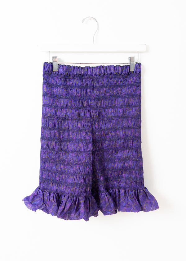 Rara Ruffle Shorts-Purple Floral