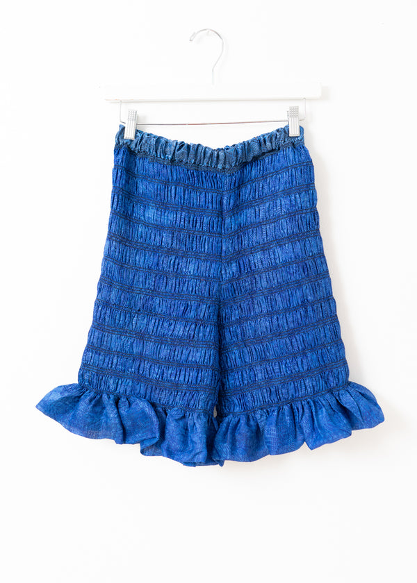 Rara Ruffle Shorts -Blue Paisley