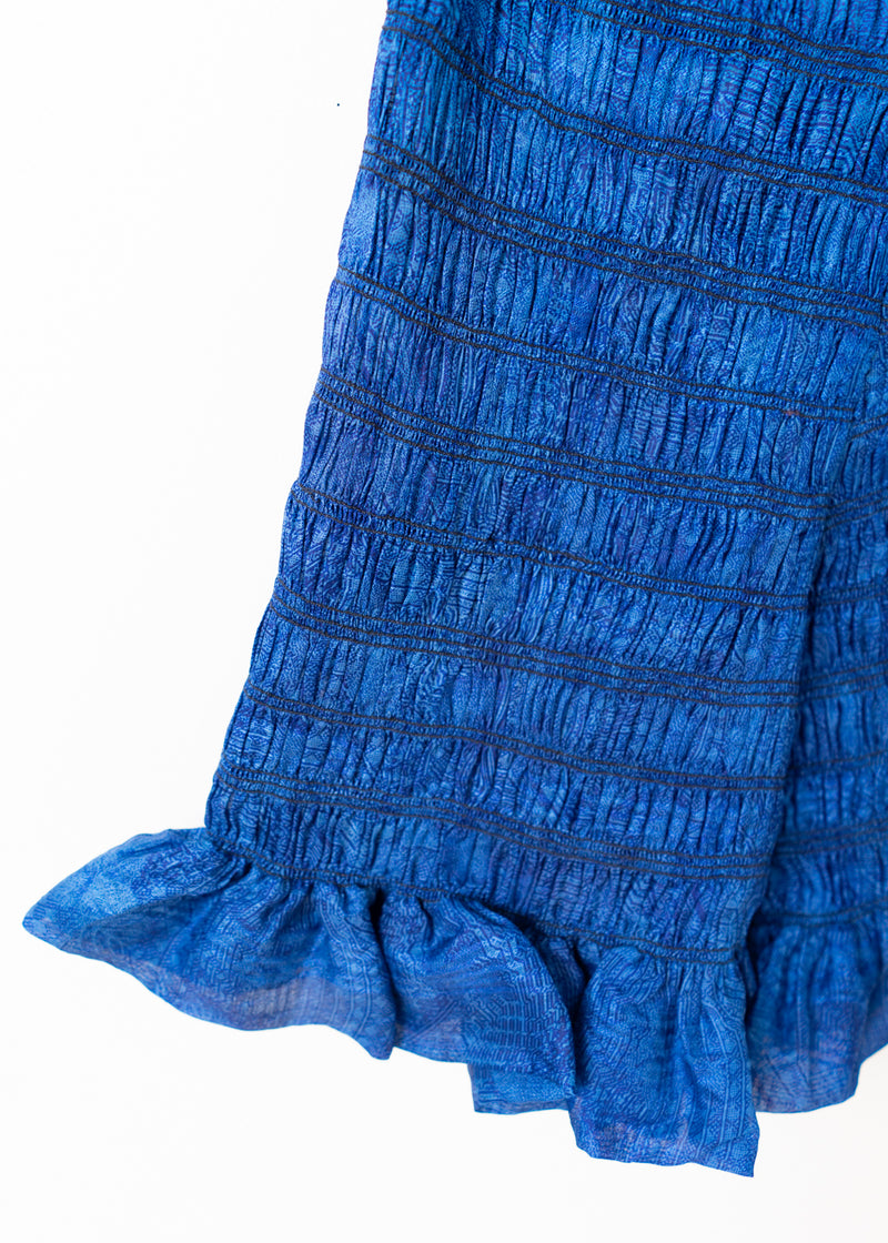 Rara Ruffle Shorts -Blue Paisley