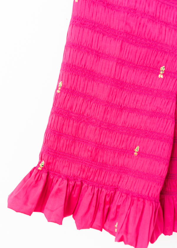 Rara Ruffle Shorts -Hot Pink Gold