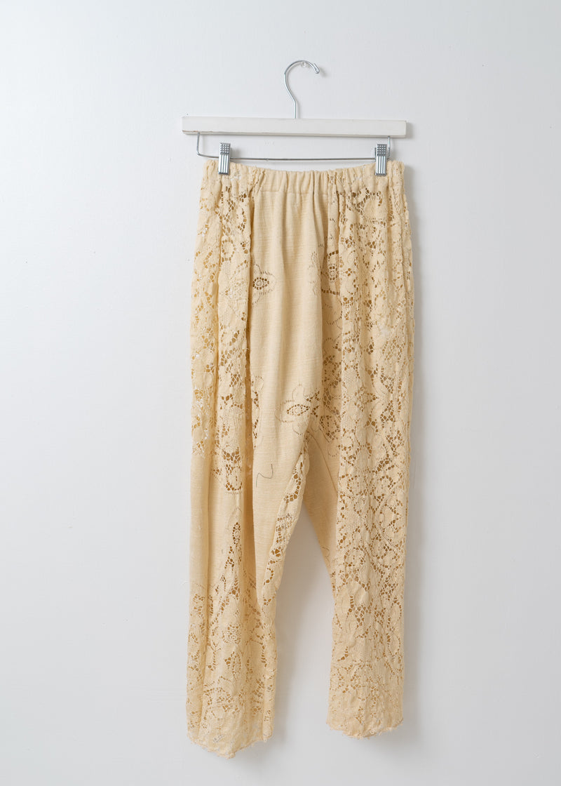 Gusset Pant- Vintage Lace- Ecru Net Flower