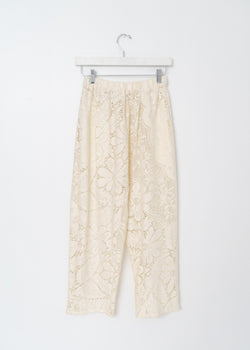 Gusset Pant- Vintage Lace- Big Lace Flower Off White