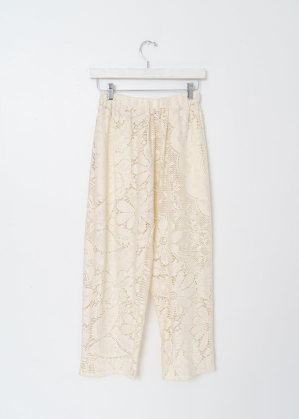 Gusset Pant- Vintage Lace- Big Lace Flower Off White