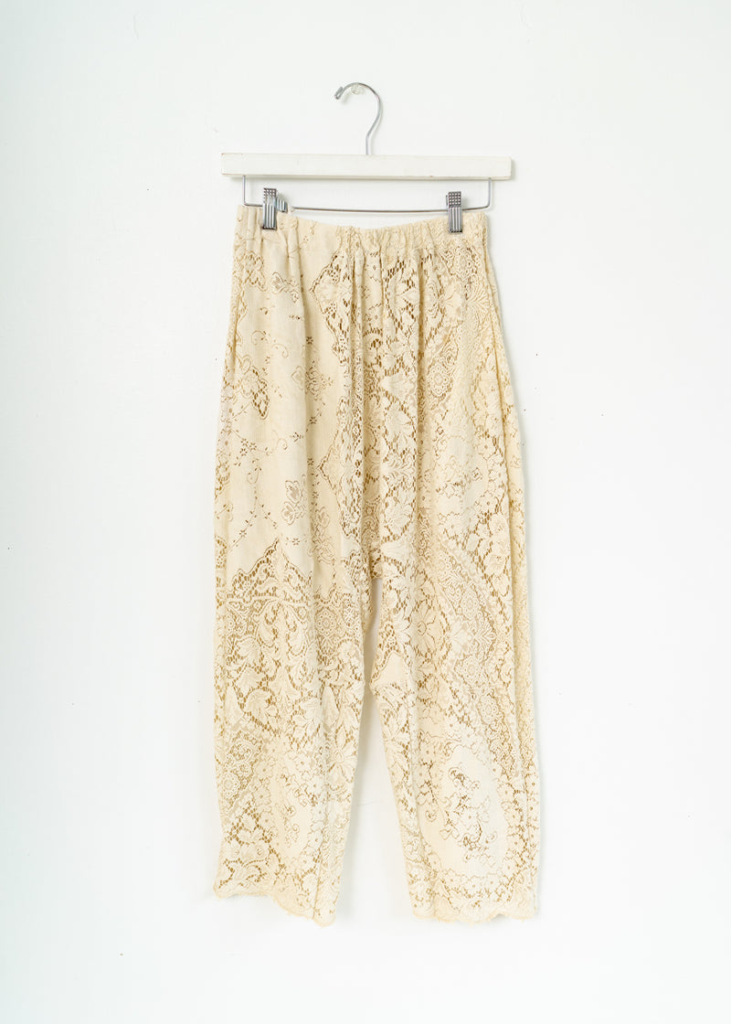 Vintage Lace Gusset Pant- Ecru Paisley