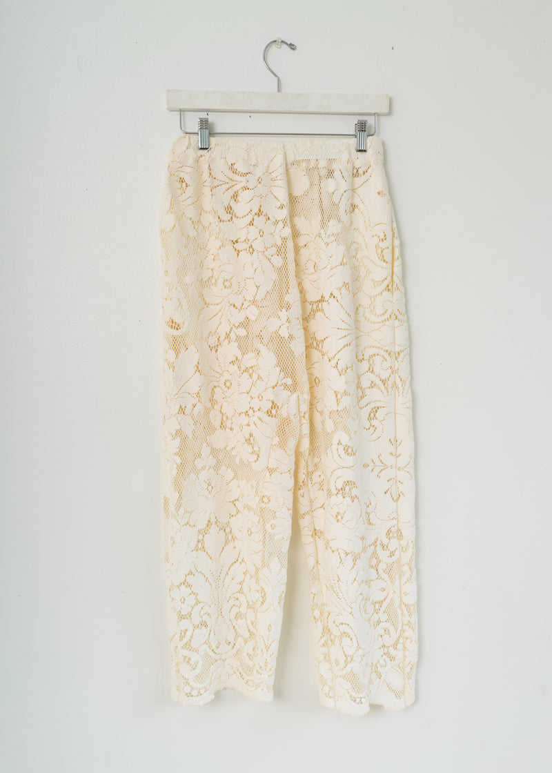 Vintage Lace Gusset Pant- Net Peony Ecru