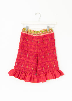 Rara Ruffle Shorts -Tomato red