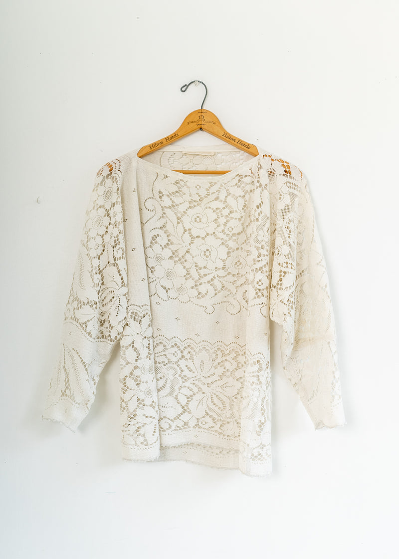Vintage Lace Tomi Top-Ivory Multi Floral