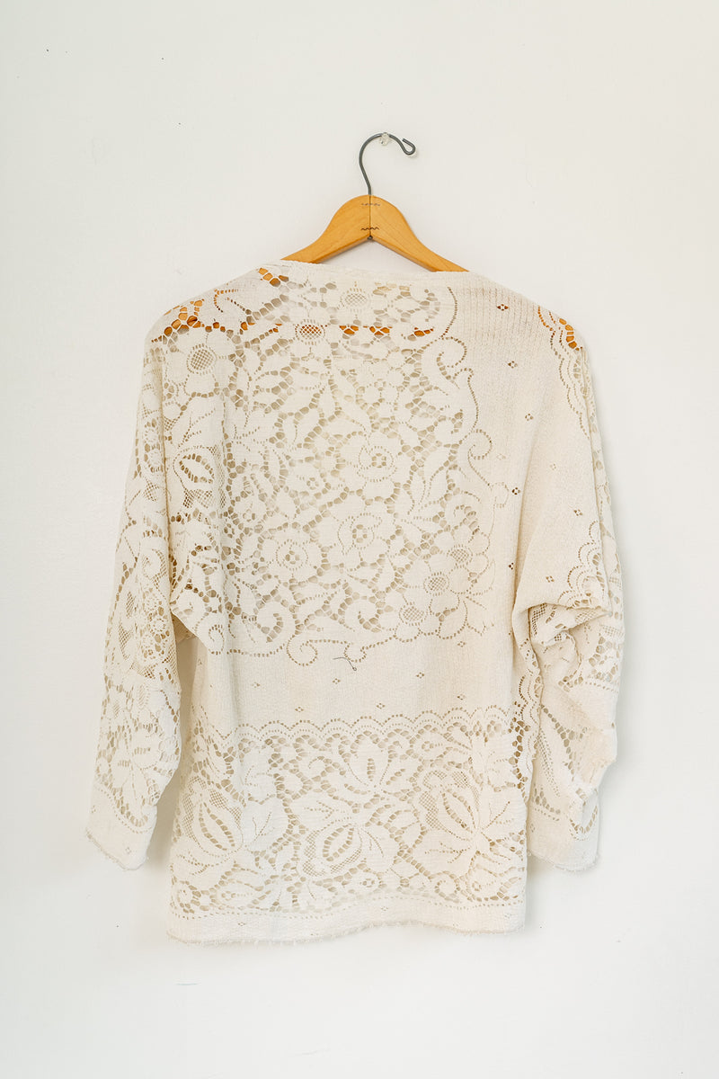 Vintage Lace Tomi Top-Ivory Multi Floral