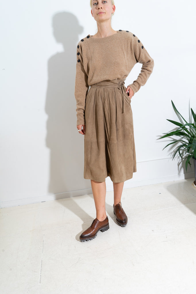 スカート Fendi Beige Silk Skirt Fendi pleated skirt – Les Merveilles De Babellou