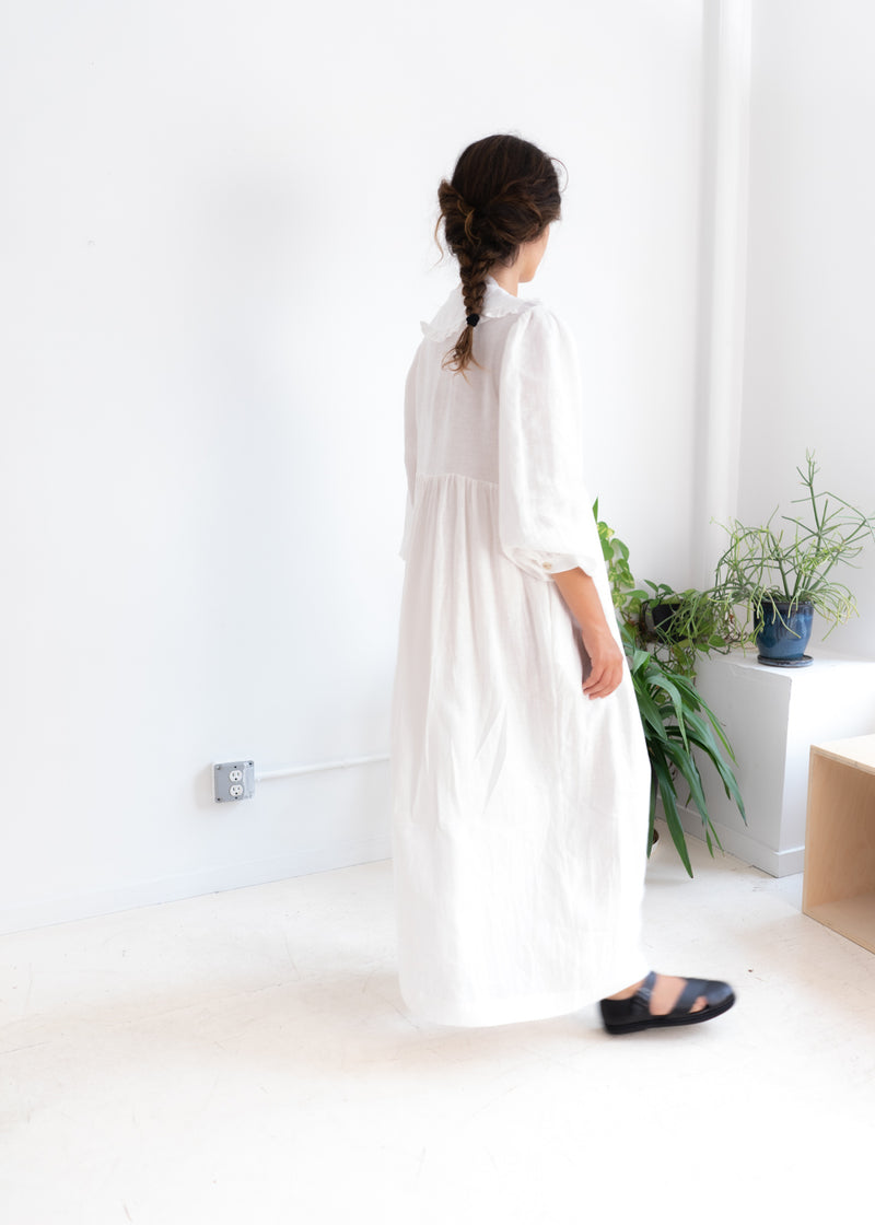 Lindsey Dress- White Linen
