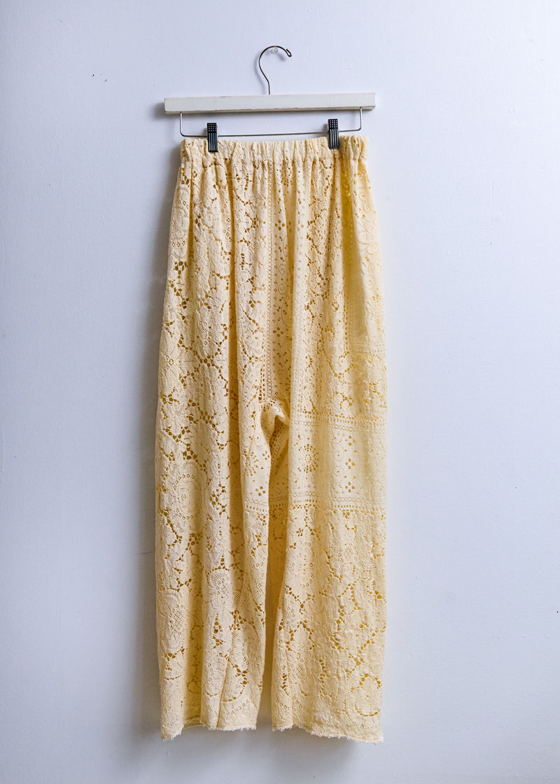 Gusset Pant- Vintage Lace Cream Decal