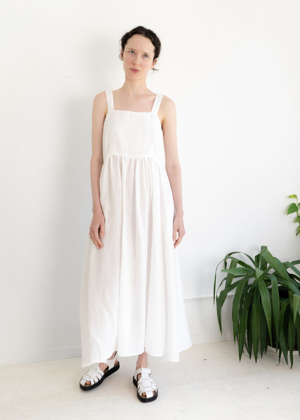 May Dress- Linen White